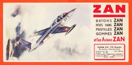 06229 / FOUGA CM 170 MAGISTER Bi-Réacteur ZAN Batons Petits-Pains Pästilles Gommes Et Les AVIONS  Buvard Blotter - Sucreries & Gâteaux