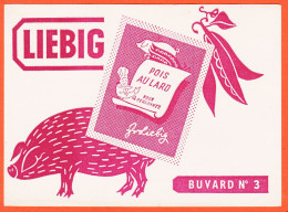 06235 / LIEBIG Cochon Pois Au Lard  Buvard N° 3 Blotter - Potages & Sauces