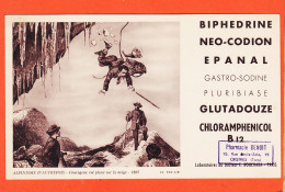 06147 / PARIS Laboratoires Docteur BOUCHARA BIPHEDRINE Neo-Codion Glutadouze Chloramphenicol B-12 Alpinisme 1865 Buvard - Droguerías