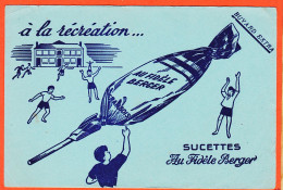 06222 / Sucettes Framboise Au FIDELE BERGER à La Récréation  Buvard Extra - Süssigkeiten & Kuchen