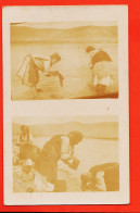 06467 / Carte-Photo Possible MACEDOINE Ou GRECE Lavandières Scène Lessive + Lavage Cheveux Entre Femmes Bi-vues 1915s  - North Macedonia