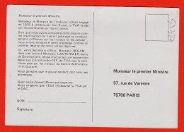 06032 / ♥️ ⭐ ◉ Rare 92-GENNEVILLIERS Carte-Pétition Maire LANTERNIER Pour Remboursement TVA Travaux à Premier Ministre - Gennevilliers