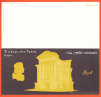 06353 / ⭐ ◉ PRAGUE Theatre ETATS Flute Enchantée MOZART Souvenir Philatélique LA POSTE-Sans Bloc Timbre-VERET-LEMARINIER - Tchéquie