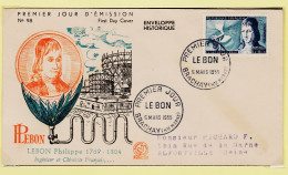 06030 / ⭐ (•◡•) FDC Philippe LEBON LE BON Ingénieur Chimiste 1er Jour BRACHAY 5 Mars 1955 à PICHARD Alfortville FDC 98 - 1950-1959