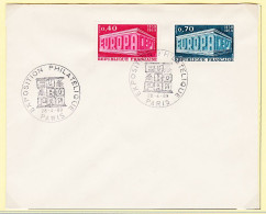 06012 / ⭐ ◉ Enveloppe Avec Cachet Commémoratif  Exposition Philatélique EUROPA CEPT PARIS 28 Avril 1969 C.E.P.T - Gedenkstempels