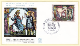 06004 / FDC N°687 SAINT-SAVIN-sur-GARTEMPE ST CYPRIEN Devant Juge LADICIUS 1er Premier Jour Emission 28 Juin 1969 F.D.C - 1960-1969