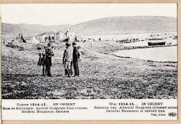 06374 / Baie De SALONIQUE SALONICA Visite Rencontre Amiral GUEPRATE Général BAUMANN CpaWW1 Guerre 1914-15 LE DELEY - Griechenland