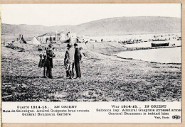 06374 / Baie De SALONIQUE SALONICA Visite Rencontre Amiral GUEPRATE Général BAUMANN CpaWW1 Guerre 1914-15 LE DELEY - Greece