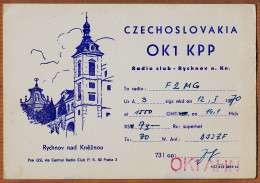 06351 / Carte QSL RYCHNOV Nad KNEZNOU Czechoslovakia ČSR 1960s RADIO-CLUB OK1-KPP Tchécoslovaquie PRAHA - Tschechische Republik