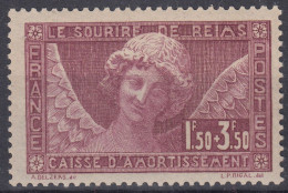 FRANCE CAISSE D'AMORTISSEMENT SOURIRE REIMS N° 256 NEUF ** GOMME SANS CHARNIERE - 1927-31 Caisse D'Amortissement