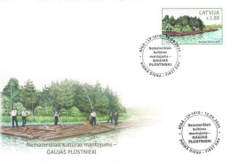 Latvia Lettland Lettonie 2024 (06) Cultural Heritage - Rafters Of Gauja (unaddressed FDC) - Lettonie