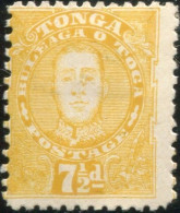 Tonga 1895 SG35 7½d Orange-yellow King George II MNG - Tonga (1970-...)