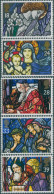 Great Britain 1992 SG1634-1638 QEII Christmas Stained Glass Windows Set MNH - Unclassified
