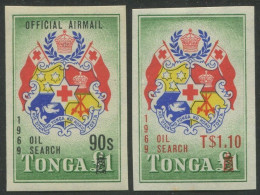 Tonga Official 1969 SGO37-O38 First Oil Search In Tonga Airmail Set MNH - Tonga (1970-...)