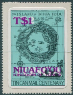 Niuafo'ou 1983 SG15 $1 On $2 Map Mauve Ovpt MNH - Tonga (1970-...)