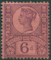 Great Britain 1887 SG208 6d Purple/rose Red QV MLH - Otros & Sin Clasificación