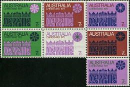 Australia 1971 SG498-504 Christmas Block Of 7 MNH - Other & Unclassified