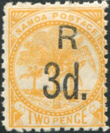 Samoa 1895 SG79 3d On 2d Orange-yellow Palm Tree MH - Samoa