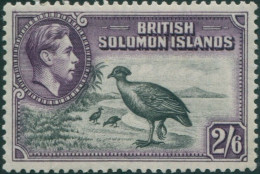 Solomon Islands 1939 SG70 2/6 Bismark Scrub Fowl Toned Back MLH - Solomon Islands (1978-...)