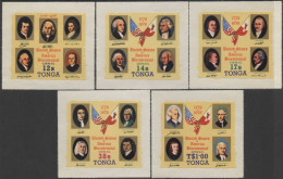 Tonga 1976 SG573-577 American Revolution Airmail Set MNH - Tonga (1970-...)