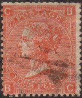Great Britain 1869 SG94 4d Vermilion Queen Victoria Plate 11 FU - Other & Unclassified