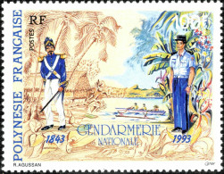 French Polynesia 1993 Sc#627,SG687 100f First Gendarme MNH - Andere & Zonder Classificatie