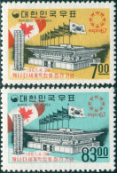 Korea South 1967 SG693-694 World Fair Montreal Pavilion Set MNH - Corée Du Sud