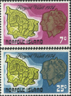 Norfolk Island 1974 SG149-150 Royal Visit Set MNH - Isla Norfolk