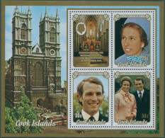 Cook Islands 1973 SG453 Princess Anne Wedding MS MNH - Cookeilanden