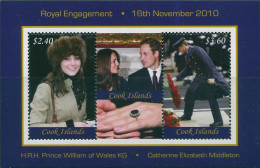Cook Islands 2011 SG1619 Royal Engagement MS MNH - Cookinseln