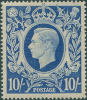 Great Britain 1939 SG478b 10/-blue KGVI Arms MH - Non Classificati