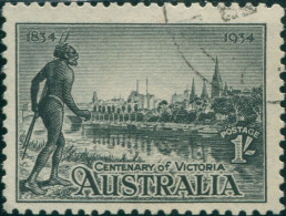 Australia 1934 SG149a 1/- Victoria Centenary, Perf 11½ FU - Andere & Zonder Classificatie