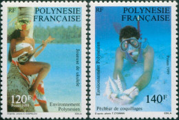 French Polynesia 1989 Sc#510-511,SG560-561 Polynesian Environment Set MNH - Otros & Sin Clasificación