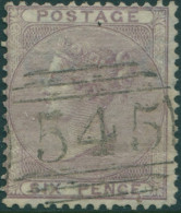 Great Britain 1855 SG70 6d Pale Lilac QV FU - Other & Unclassified