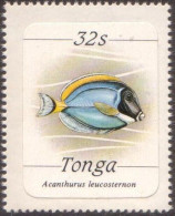 Tonga 1984 SG876 32s Powder-blue Surgeonfish MNH - Tonga (1970-...)