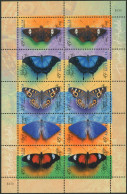 Australia 1998 SG1815-1819 Butterflies Sheetlet Of 10 MNH - Andere & Zonder Classificatie