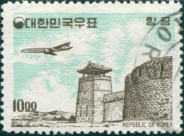 Korea South 1962 SG455 10w DC-8 Jetliner Airmail FU - Korea (Zuid)