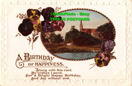 R454134 A Birthday Of Happiness. Along With This Card. My Wishes I Send. RP - World