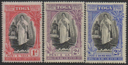 Tonga 1938 SG71-73 Queen Salote's Accession Set MLH - Tonga (1970-...)