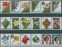 Cook Islands 1967 SG227B-245B Flowers QEII Fluorescent MNH - Cook Islands