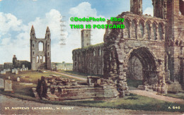 R454214 St. Andrews Cathedral. W. Front. Valentine. Art Colour. Brian Gerald. 19 - World