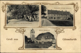 CPA Gänsefurth Hecklingen Im Salzlandkreis, Schloss, Restaurant Gänsefurther Busch - Autres & Non Classés