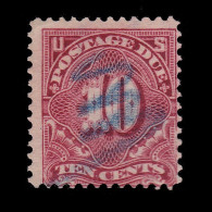 US.POSTAGE DUE STAMP.1895.10c USED.SCOTT J42.Wmk. 191 - Used Stamps