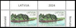 Latvia Lettland Lettonie 2024 (06) Cultural Heritage - Rafters Of Gauja (pair) - Lettonia