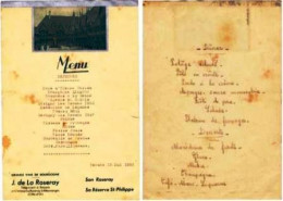 Menu En Date Du 15 Mai 1955 - Cour Intérieure Des Hospices De Beaune [RLVP89] - Menú