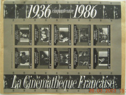 1986 CINQUANTIÈME ANNIVERSAIRE 50 DE LA CINÉMATHÈQUE FRANÇAISE - Complet 10 Timbres Non Oblitérés - Sonstige & Ohne Zuordnung