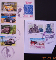 1986 / 2000 / 2013 LOT 8 TIMBRES : Centenaire Statue LIBERTÉ + 4 Série VOITURES ANCIENNES + AMIENS + VÉHICULE POSTAUX - Sonstige & Ohne Zuordnung