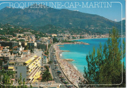 Roquebrune-Cap-Martin - La Plage, Au Fond Menton - Roquebrune-Cap-Martin