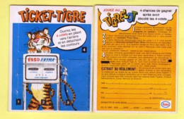 TICKET-TIGRE ESSO EXTRA Des Années 60 Scann Recto-verso (165)_RLVP45 - Advertising