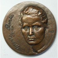 Médaille MARIE CURIE 1967 (Polonium Radium 1898)  Par J.H COËFFIN, Lartdesgents.fr - Monarquía / Nobleza